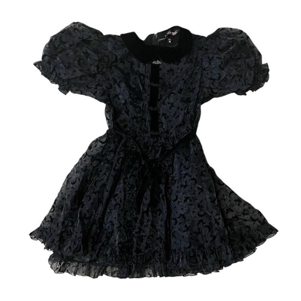 NWT Dolls Kill Trickz N Treatz Witch You Were Here Organza Dress Junior M/Wmn S